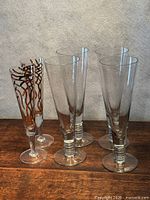Front view of all six stemmed glasses