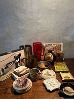 Full group shot of all barware items on table