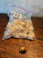 Zipper bag containing bubble-wrapped ceramic knobs