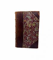 Front cover showing half-leather and marbled boards