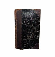 Front cover showing half-leather and marbled board