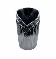 Front view of Lenox aluminum wine bottle chiller showing fluted sides and decorative rim.