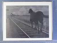 Front view of framed print showing artwork