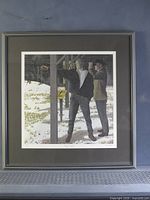 Front view of framed print showing image, mat and frame