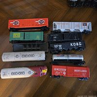 Group shot of all nine HO scale items