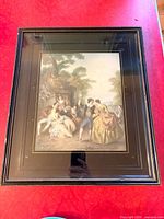 Full view of framed artwork on tabletop