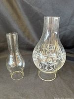 Both chimney shades side by side for size comparison