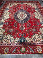 Full top-down view of entire rug, shows overall design and borders