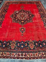 Full view of rug showing overall design and border