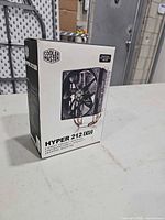 Front of retail box showing model and image of cooler