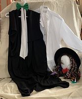 All costume components displayed together