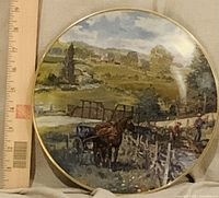 Front view showing full artwork, ruler indicates size