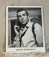 Front view of the 16x20 black-and-white Sean Connery promotional print with border and captions