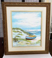 Frontal view of framed Serenity painting