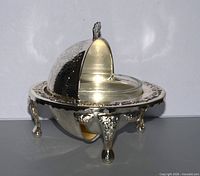 Server open showing glass insert and interior