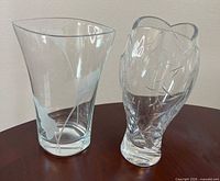 Both crystal vases side by side showing full forms
