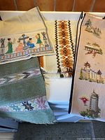 All four fabric pieces laid out together