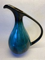 Full view of Blue Mountain Pottery pitcher showing glaze and shape
