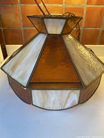 Full view octagonal stained glass ceiling light