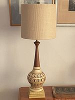 Full view of lamp with shade