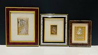 Group shot of two framed Italian 925 silver relief art pieces
