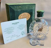 Decanter, stopper, certificate and velvet box