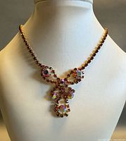 Front view of full necklace on display bust