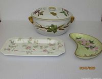 Group shot of all three porcelain pieces