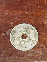 Obverse showing crowned monogram, legend and date