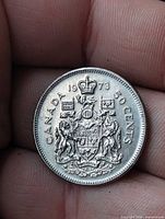 Reverse showing Coat of Arms and 1973 date