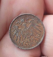 Obverse of 1916 5 Pfennig with Imperial eagle design