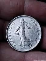 Obverse side with La Semeuse and REPUBLIQUE FRANÇAISE legend