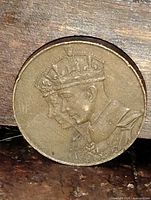 Obverse with conjoined busts of King George VI and Queen Elizabeth