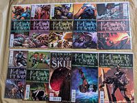All ten Fear Itself comics laid out, showing covers and bag/board protection