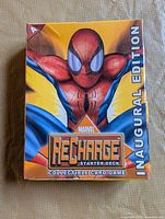 Front of sealed Marvel Recharge starter deck box