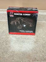 Front of sealed Monster Scenery Bridges & Barricades box