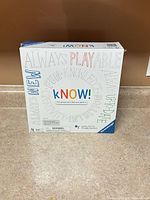 Front of sealed Ravensburger kNOW! game box