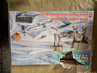 Box top artwork of Star Wars Battle of Hoth model kit, visible tear on lower right