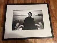 Front view showing image, mat and frame
