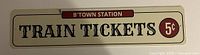 Front of metal sign showing full design
