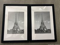 Front view of both framed prints showing image and frames