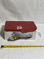 Closed carton showing size reference tape