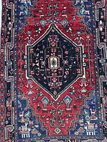 Close-up of central medallion and field motifs