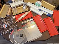 Overview of all kitchen accessories on table