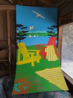 Full view of vertical panel leaning against wall