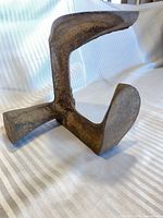 Full view of cast iron cobbler's anvil