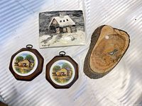 Group shot of all four plaques