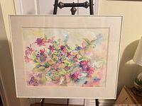 Front view of framed watercolour painting