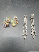 Both earring pairs front view