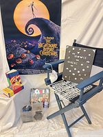 Group shot showing poster, chair, letter board, books, game, Matrix items